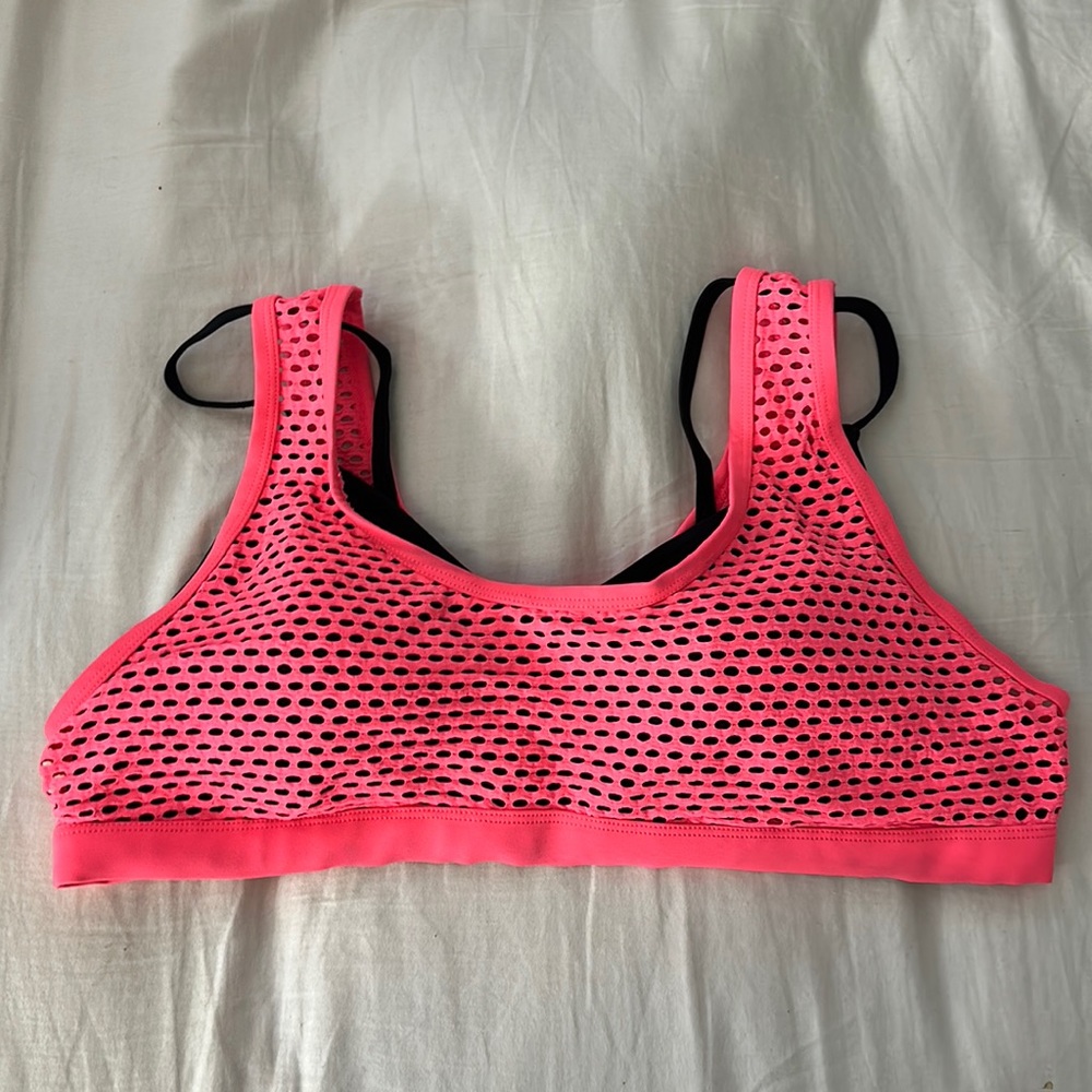 Black and Pink Sports Bra Sz XL